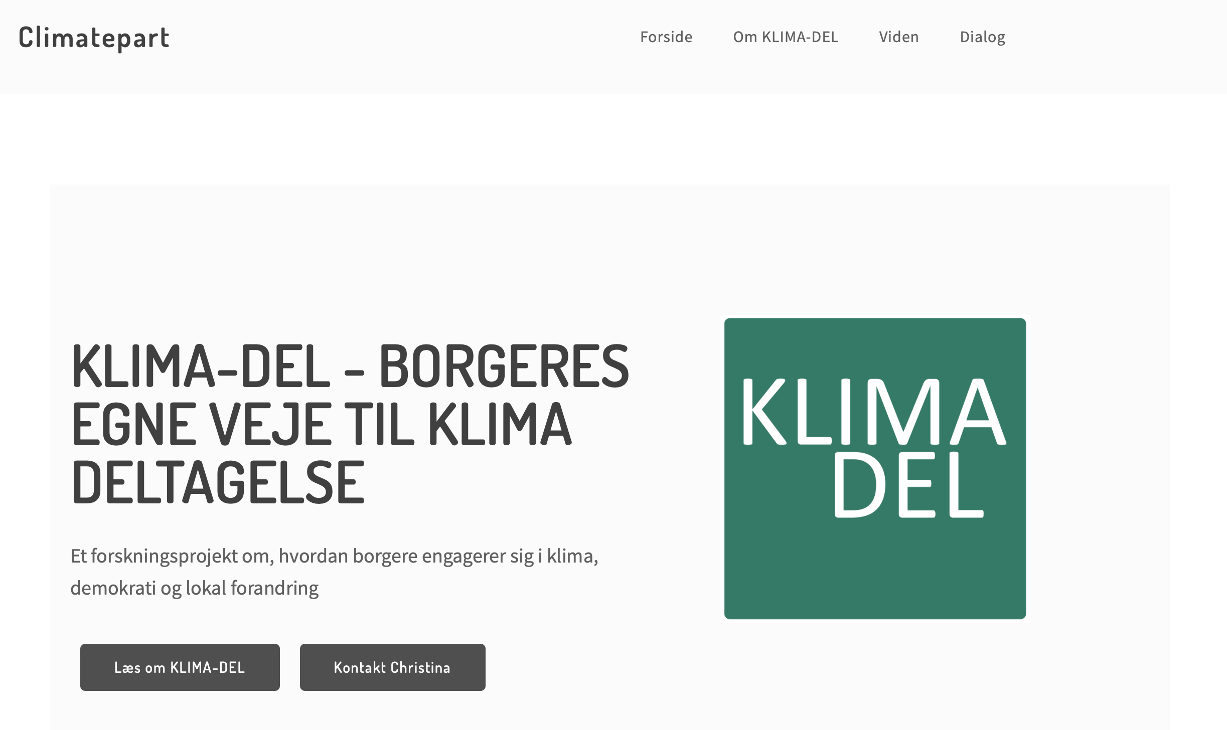 Climate Part forskningsformidling for CBS